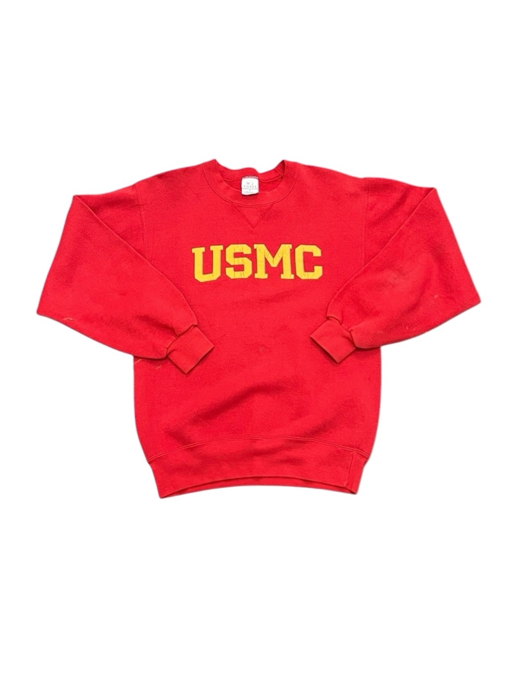 Vintage 1990s USMC Sweatshirt Red Cotton Made in USA